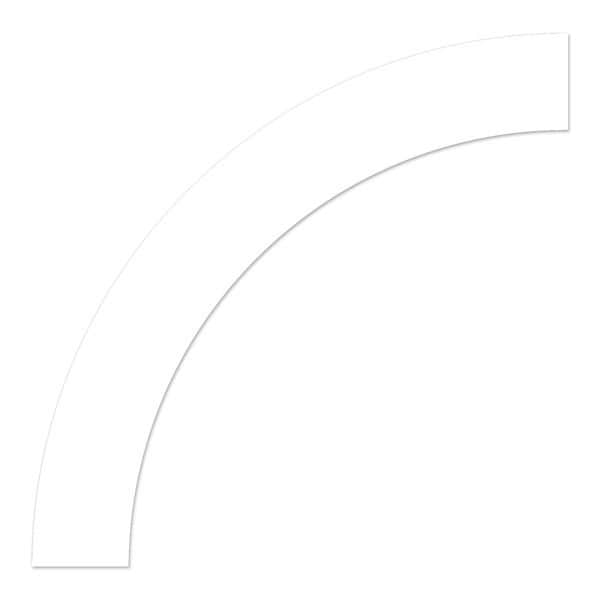 Ergomat DuraStripe Mean Lean 12inx12inx4in Curve White, 20PK DSML-CURVE-W-KIT - main